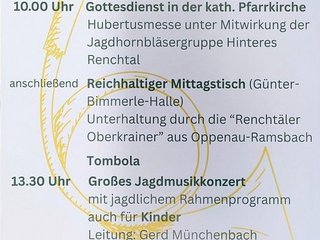 60 Jahre Jagdhornbläsergruppe Hinteres Renchtal - Beginn mit der Hubertusmesse